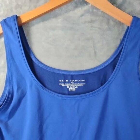 Elie Tahari Royal Blue Stretch Tank Top M/L - Picture 4 of 7